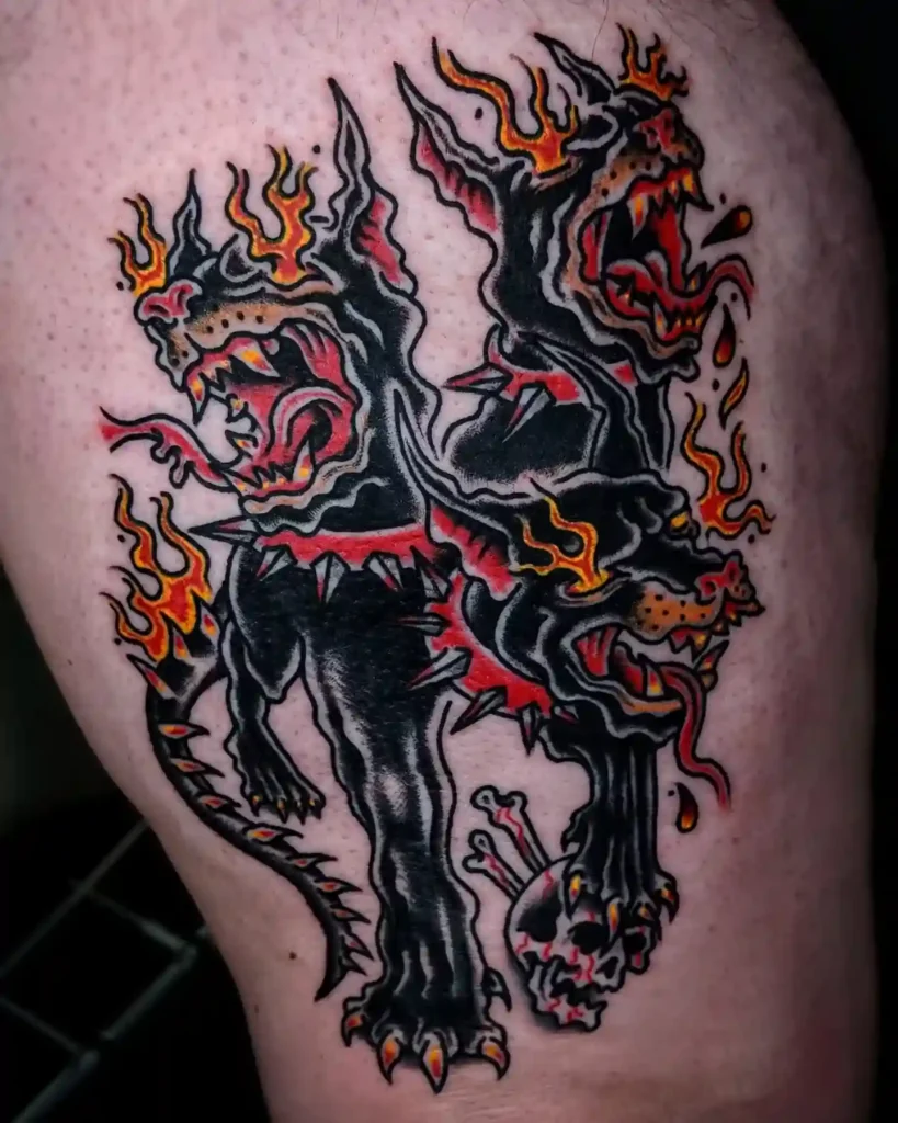 cerebus dog tattoo 16