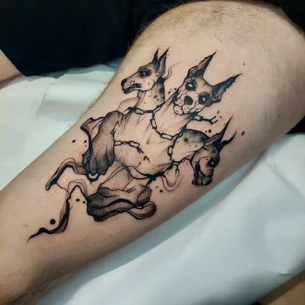 cerebus dog tattoo 3