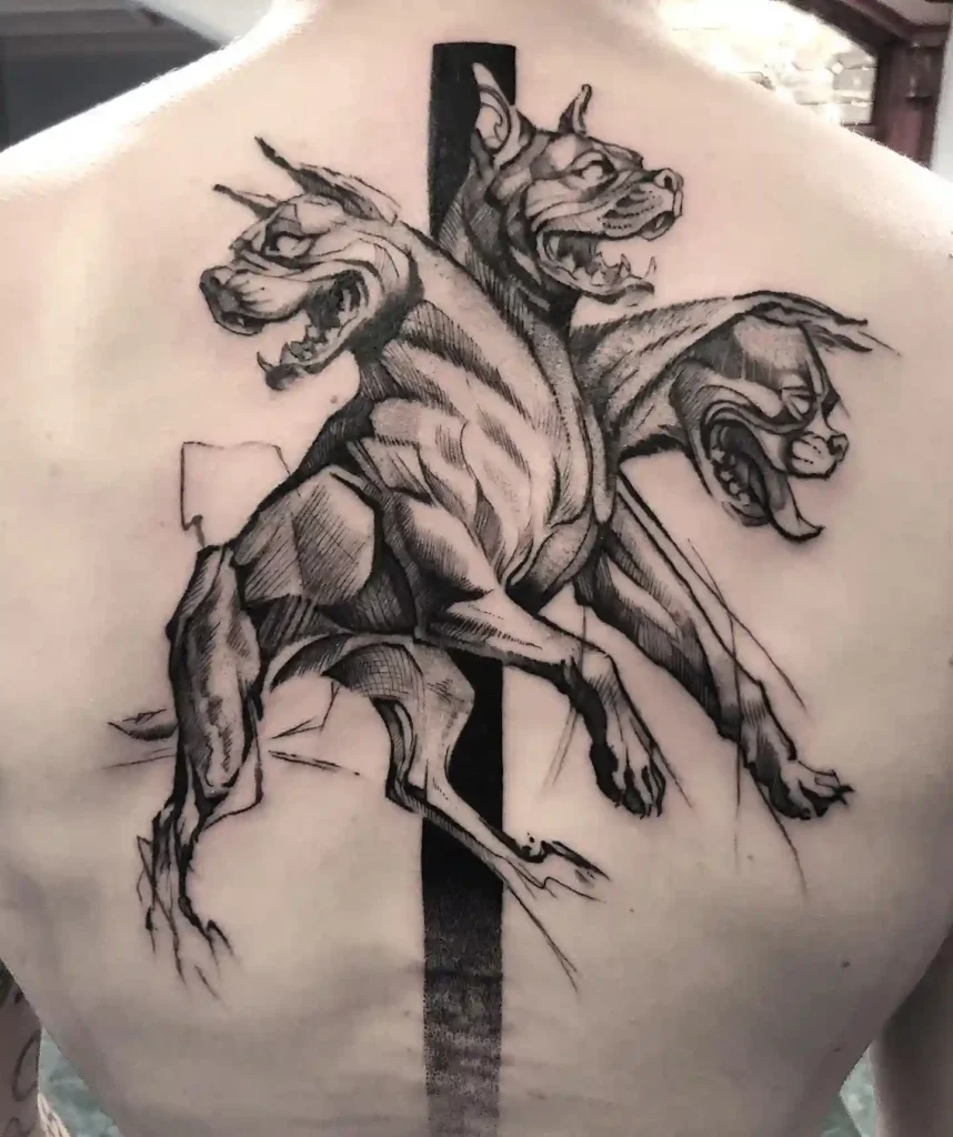 cerebus dog tattoo 7