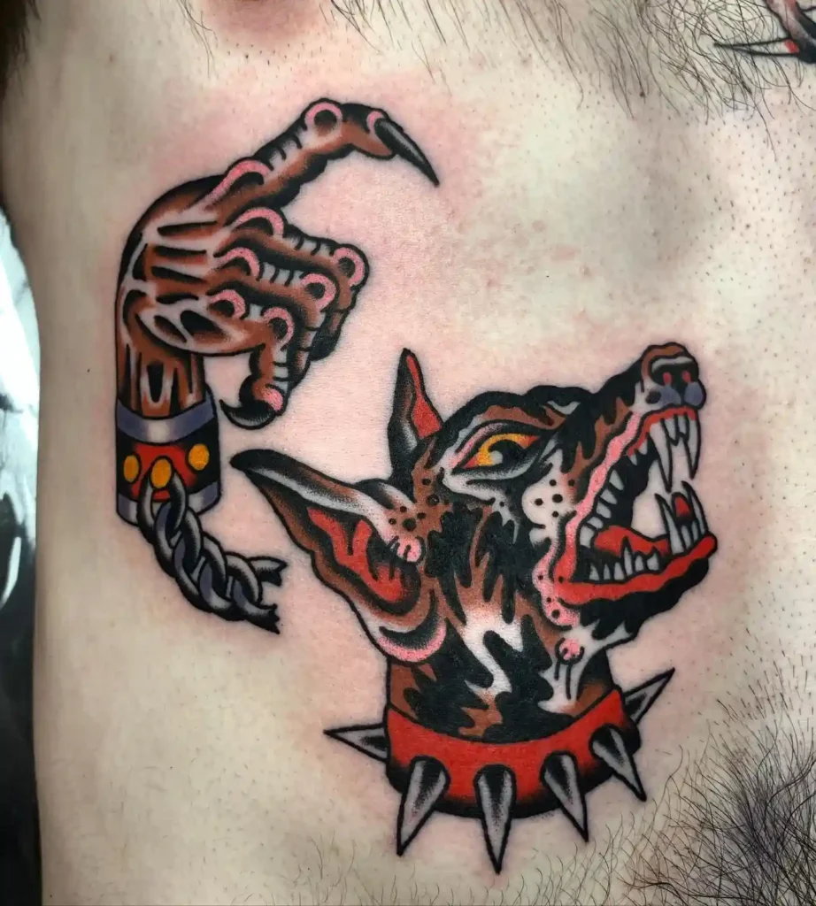 devil dog tattoo 1