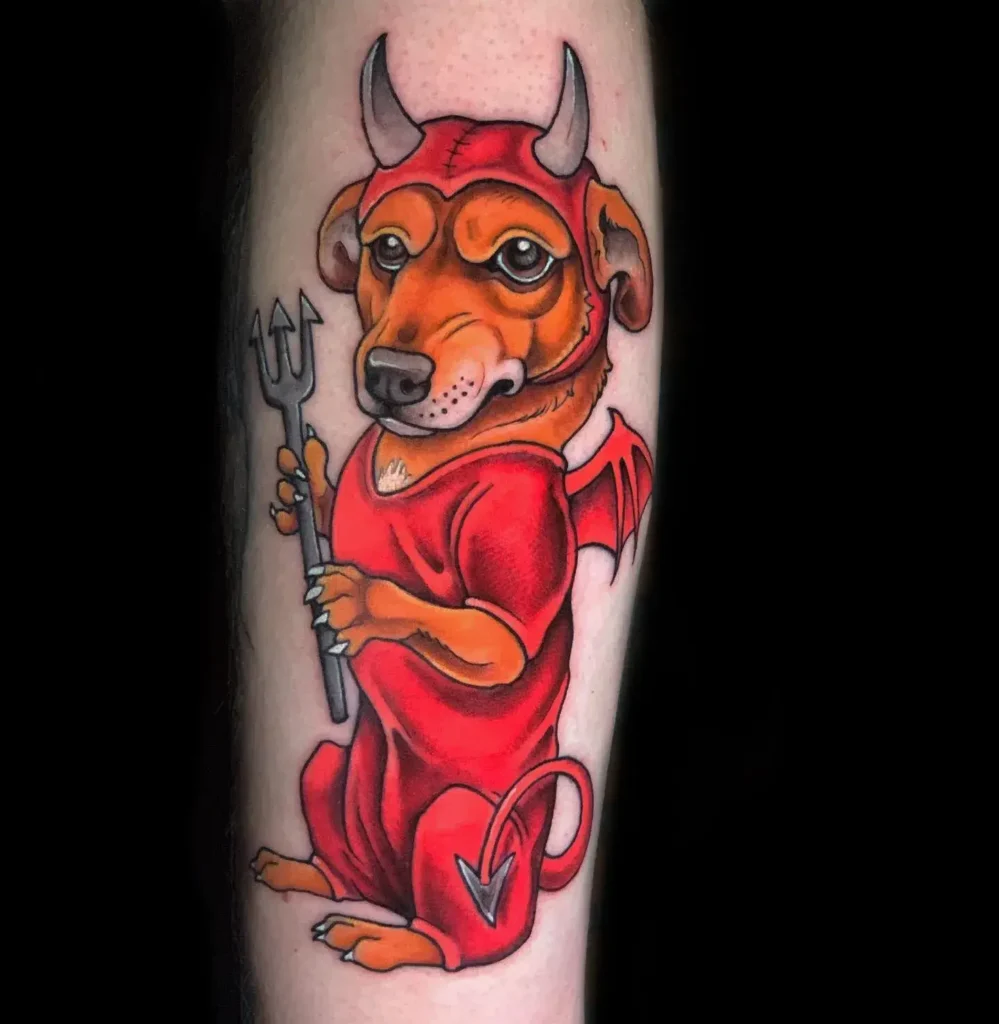 devil dog tattoo 12