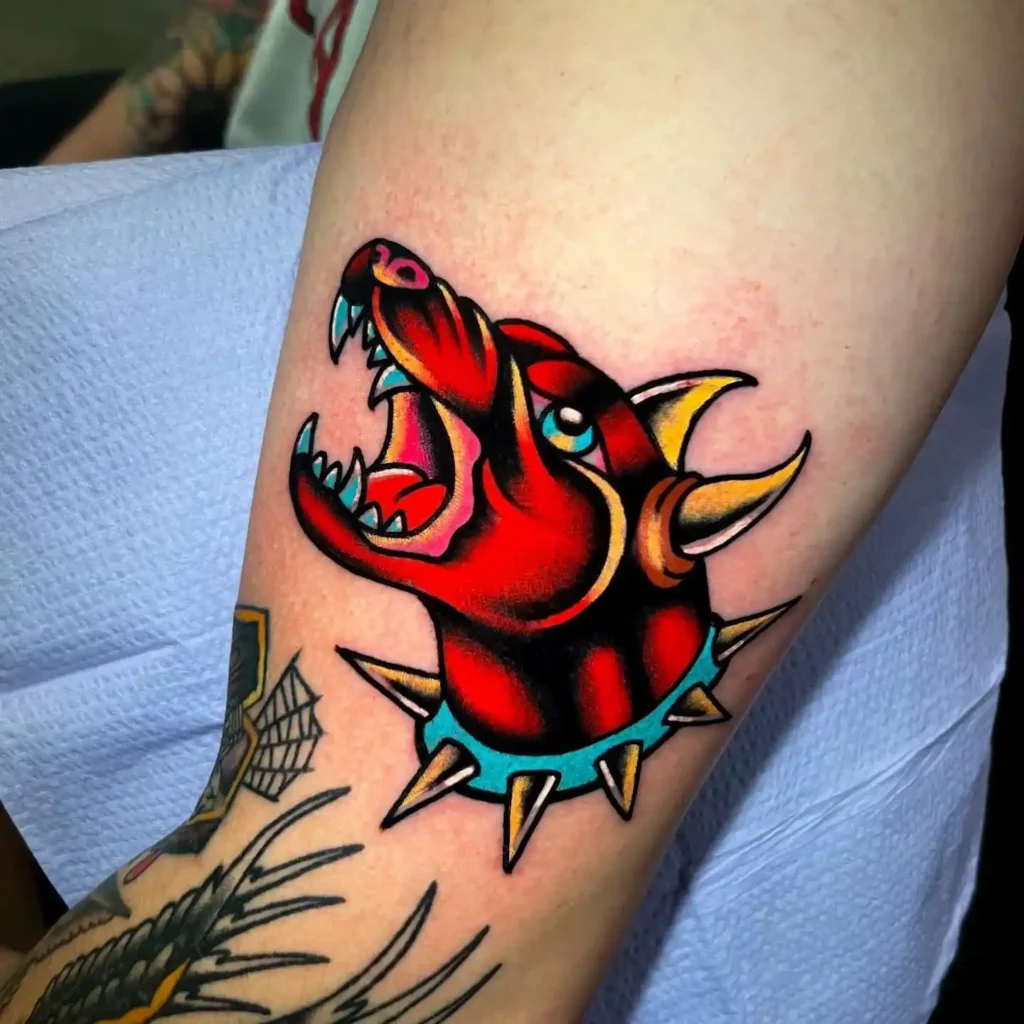 devil dog tattoo 6