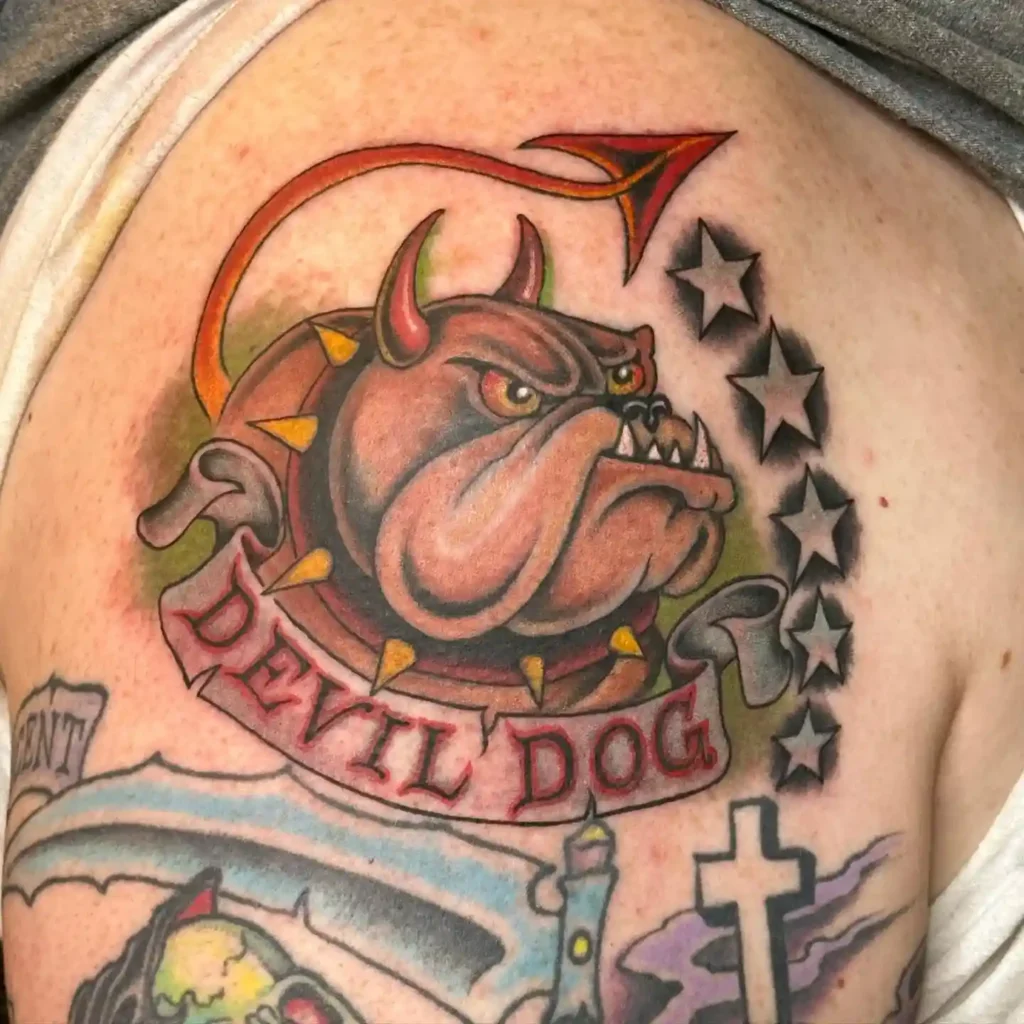 devil dog tattoo 9