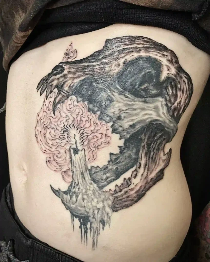 dog skull tattoo 11