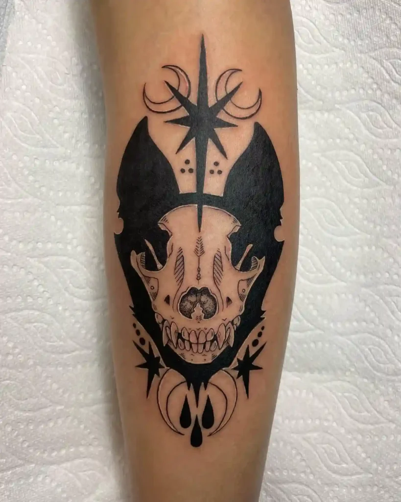 dog skull tattoo 13