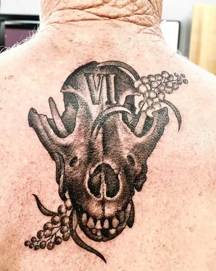 dog skull tattoo 18