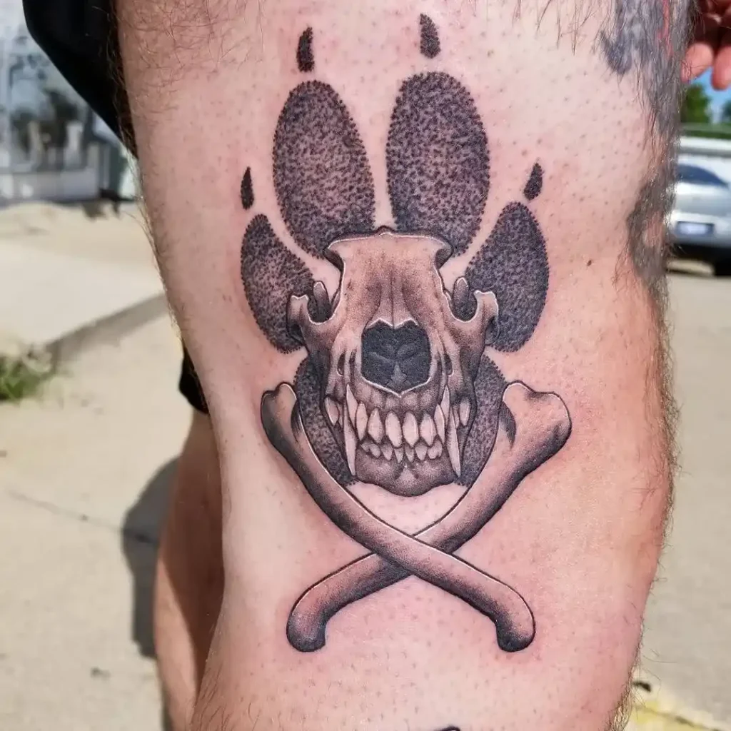 dog skull tattoo 19