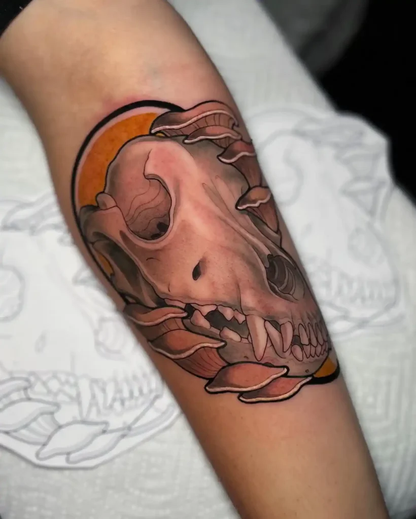 dog skull tattoo 20